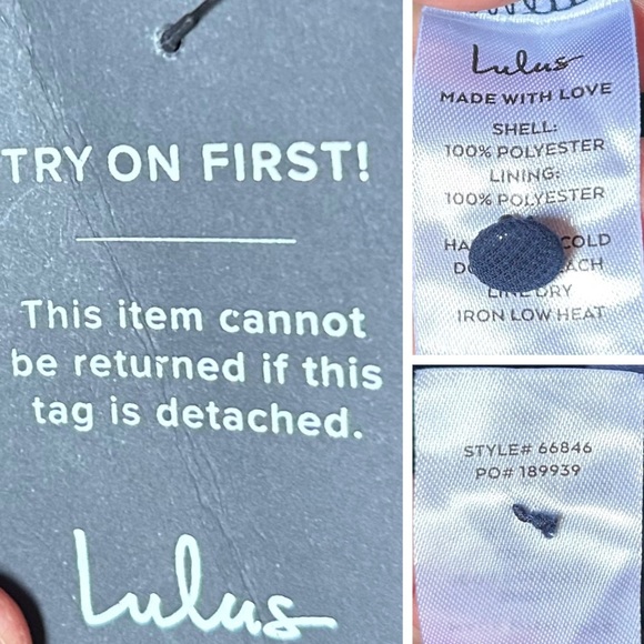 NWT Lulus My Whole Heart Dark Navy Blue Long Sleeve Wrap Dress w/ Button Cuffs M - Picture 14 of 16